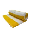 BYFT003395 PETUNIA Beach Towel Yellow & White Set of 1 B