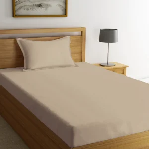 BYFT004735 BYFT Tulip Sand Single Fitted 90 x 210 + 30 cm Percale 300 Tc Set of 1 B