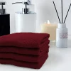 BYFT005600 DAFFODIL WASHCLOTH BURGUNDY Set of 1 C