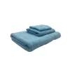 BYFT007933 DAFFODIL FACE, HAND & BATH TOWEL LIGHT BLUE Set of 1 Face Towel & 1 Hand Towel & 1 Bath Towel A