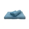 BYFT007933 DAFFODIL FACE, HAND & BATH TOWEL LIGHT BLUE Set of 1 Face Towel & 1 Hand Towel & 1 Bath Towel B