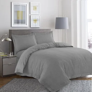 BYFT008114 BYFT TULIP Queen Duvet Cover Grey Set of 1 C