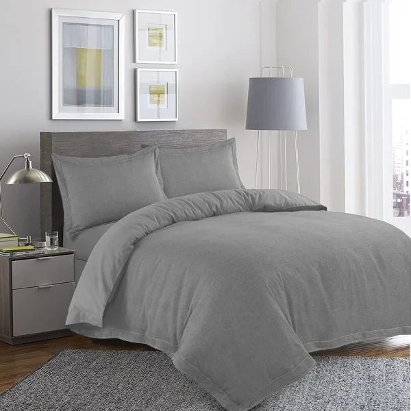 BYFT008134 BYFT TULIP King Duvet Cover Grey Set of 1 C