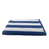 BYFT009085 BYFT Petunia Pool Towel 90 x 180 Cm 550 Gsm Royal Blue White Stripe 100% Cotton Set of 1