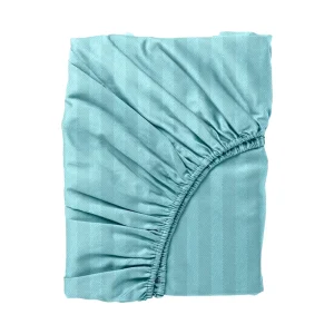 BYFT011514 BYFT Tulip Sea Green Set of 2 Single Fitted 1 Cm Satin Stripe Percale 300 TC