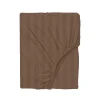 BYFT011523 BYFT Tulip Dark Brown Set of 2 Queen Fitted 1 Cm Satin Stripe Percale 300 TC