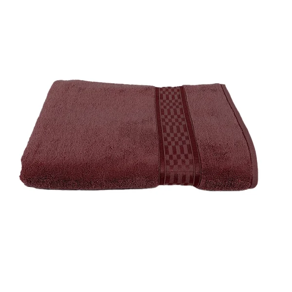 BYFT014519 BYFT Home Ultra Bath Sheet 90 x 180 Cm 550 Gsm Burgundy 100 Cotton Set of 1