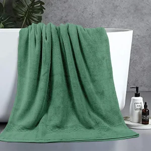 BYFT014520 BYFT Home Ultra Bath Sheet 90 x 180 Cm 550 Gsm Green 100 Cotton Set of 1 C