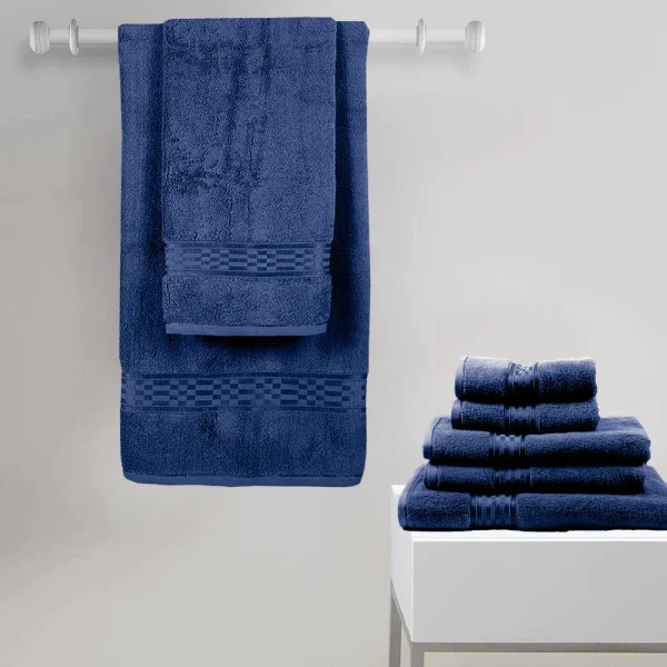 BYFT014521 BYFT Home Ultra Bath Sheet 90 x 180 Cm 550 Gsm Blue 100 Cotton Set of 1 D