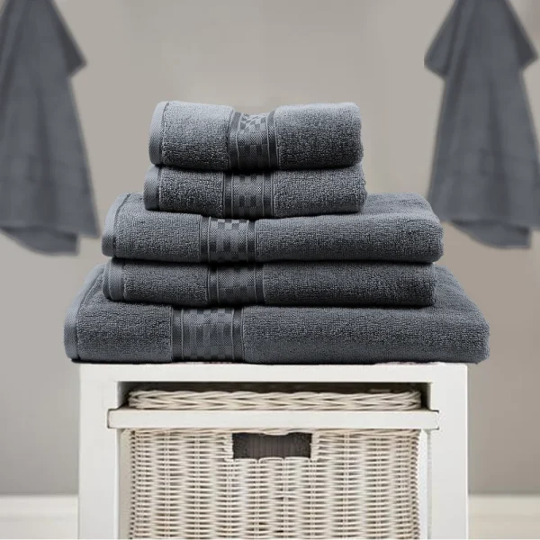 BYFT014524 BYFT Home Ultra Bath Towel 70 x 140 Cm 550 Gsm Grey 100 Cotton Set of 1 C