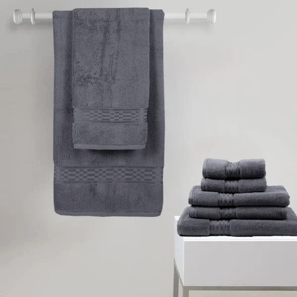 BYFT014524 BYFT Home Ultra Bath Towel 70 x 140 Cm 550 Gsm Grey 100 Cotton Set of 1 D