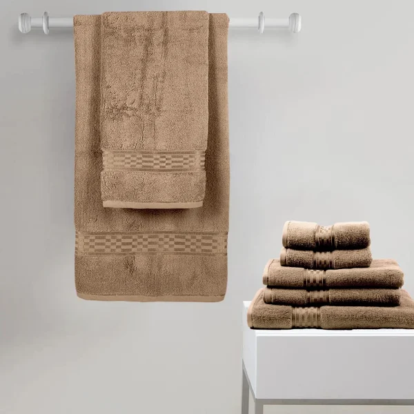 BYFT014528 BYFT Home Ultra Bath Towel 70 x 140 Cm 550 Gsm Beige 100 Cotton Set of 1 D