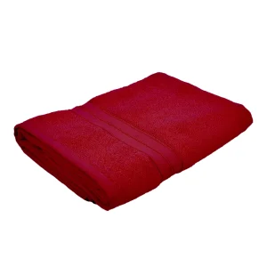 BYFT014558 BYFT Home Trendy Bath Sheet 90 x 180 Cm 550 Gsm Red 100 Cotton Set of 1 A