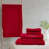 BYFT014558 BYFT Home Trendy Bath Sheet 90 x 180 Cm 550 Gsm Red 100 Cotton Set of 1 D