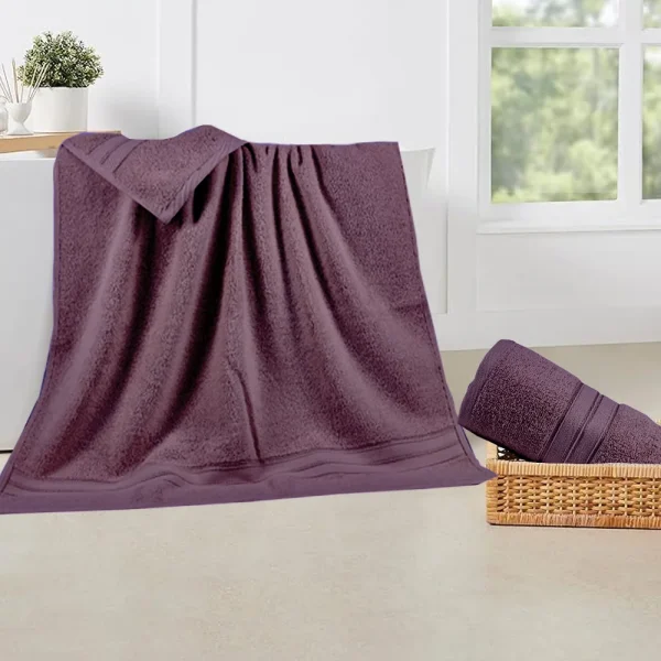 BYFT014561 BYFT Home Trendy Bath Towel 70 x 140 Cm 550 Gsm Lavender 100 Cotton Set of 1 C