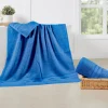 BYFT014563 BYFT Home Trendy Bath Towel 70 x 140 Cm 550 Gsm Blue 100 Cotton Set of 1 C