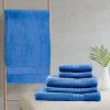 BYFT014563 BYFT Home Trendy Bath Towel 70 x 140 Cm 550 Gsm Blue 100 Cotton Set of 1 D