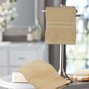 BYFT014568 BYFT Home Trendy Hand Towel 50 x 90 Cm 550 Gsm Cream 100 Cotton Set of 1 C