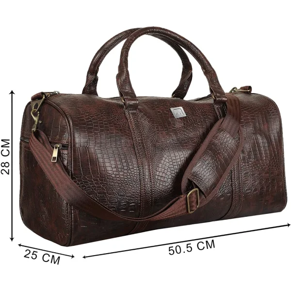 BYFT002371 CROCO BROWN Duffle Bags Brown Set of 1 B