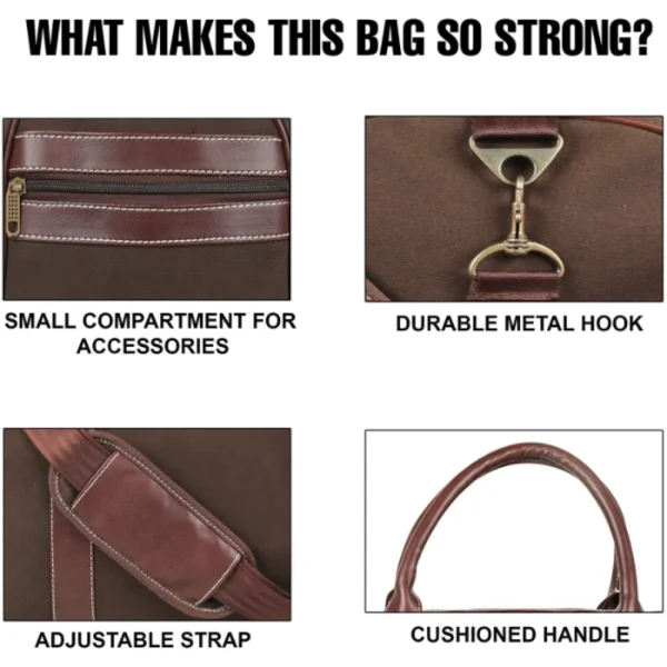 BYFT002376 CLADIUS Duffle Bags Brown Set of 1 D