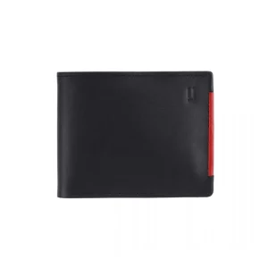 BYFT002492 Jafferjees Genuine Leather Men's Wallet Karachi   Black & Red