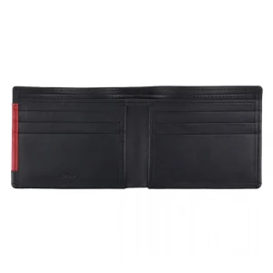 BYFT002492 Jafferjees Genuine Leather Men's Wallet Karachi   Black & Red A