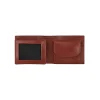 BYFT002509 Jafferjees Genuine Leather Mens Wallet Hamburg Dark Tan Gold B