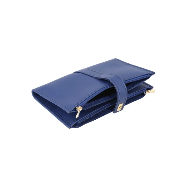 BYFT002525 Jafferjees Genuine Leather Womens Mens Wallet The Cosmos Blue Gold B