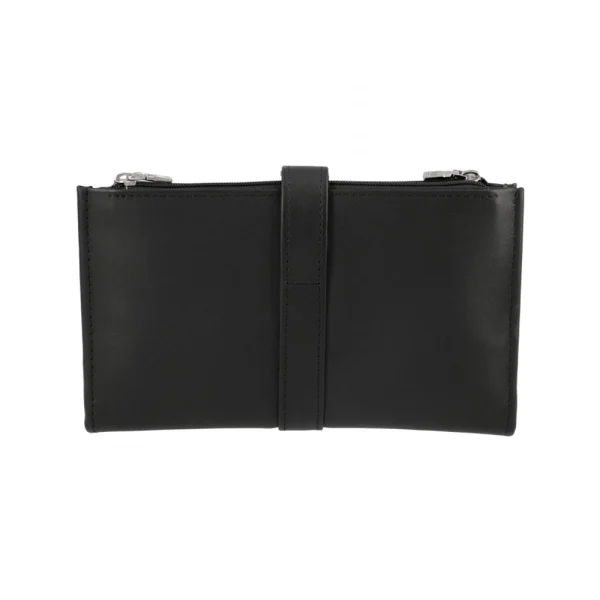 BYFT002529 Jafferjees Genuine Leather Womens Mens Wallet The Cosmos Black Silver A