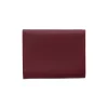 BYFT002530 Jafferjees Genuine Leather Womens Wallet The Daisy Maroon Gold A