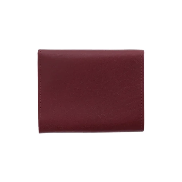 BYFT002530 Jafferjees Genuine Leather Womens Wallet The Daisy Maroon Gold A