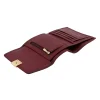 BYFT002530 Jafferjees Genuine Leather Womens Wallet The Daisy Maroon Gold B