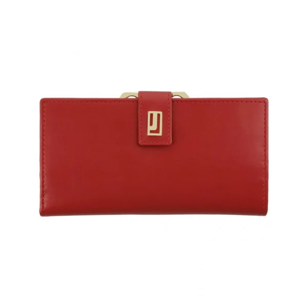 BYFT002541 Jafferjees Genuine Leather Womens Wallet The Fuchsia Red Gold
