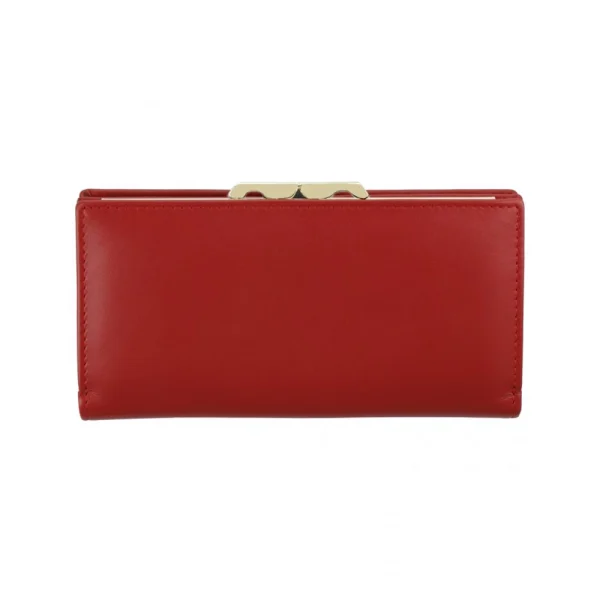 BYFT002541 Jafferjees Genuine Leather Womens Wallet The Fuchsia Red Gold A