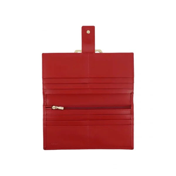 BYFT002541 Jafferjees Genuine Leather Womens Wallet The Fuchsia Red Gold B