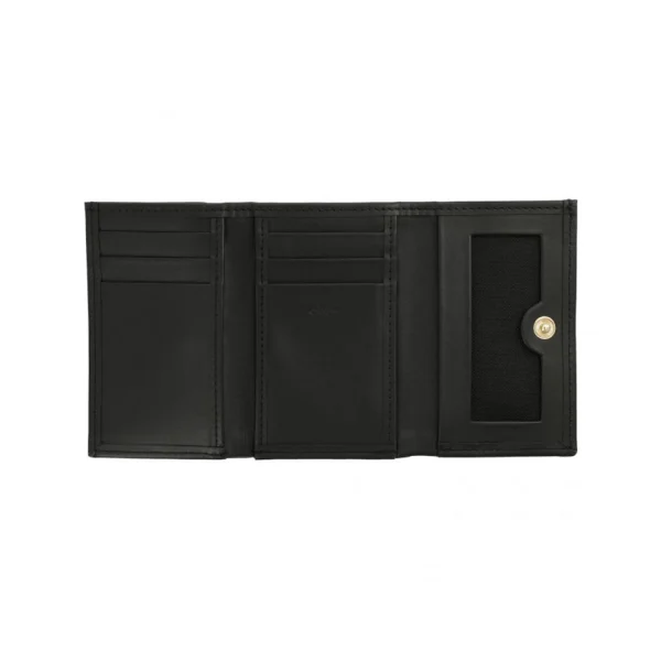 BYFT002542 Jafferjees Genuine Leather Womens Wallet The Daffodil Black Gold B