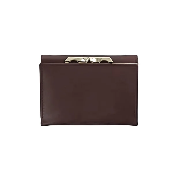 BYFT002544 Jafferjees Genuine Leather Womens Wallet The Daffodil Burgundy Gold A