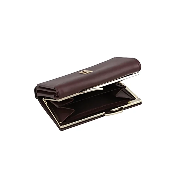 BYFT002544 Jafferjees Genuine Leather Womens Wallet The Daffodil Burgundy Gold C