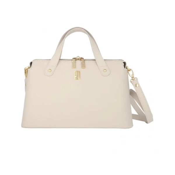 BYFT002548 Jafferjees Genuine Leather Womens Handbag The Rose Off White Gold