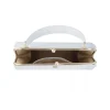 BYFT002555 Jafferjees Genuine Leather Womens Handbag The Sukan White Gold B