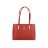 BYFT002565 Jafferjees Genuine Leather Womens Handbag The Azalea Red Gold