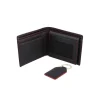 BYFT004984 Jafferjees Genuine Leather Mens Wallet Set Liberty Island Black Red A