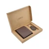 BYFT004988 Jafferjees Genuine Leather Men's Wallet Set Easter Island   Brown C