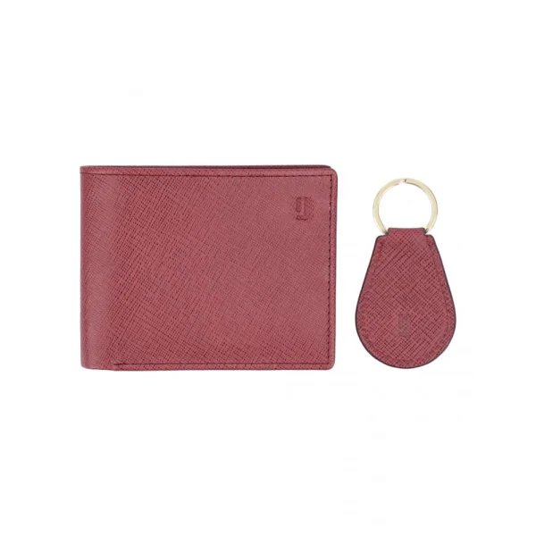 BYFT004990 Jafferjees Genuine Leather Men's Wallet Set Easter Island   Maroon