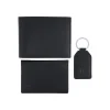 BYFT005002 Jafferjees Genuine Leather Men's Wallet Set Mount Eden   Black