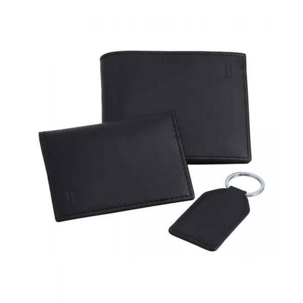 BYFT005002 Jafferjees Genuine Leather Men's Wallet Set Mount Eden   Black A
