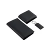 BYFT005005 Jafferjees Genuine Leather Men's Wallet Set The Louvre   Black