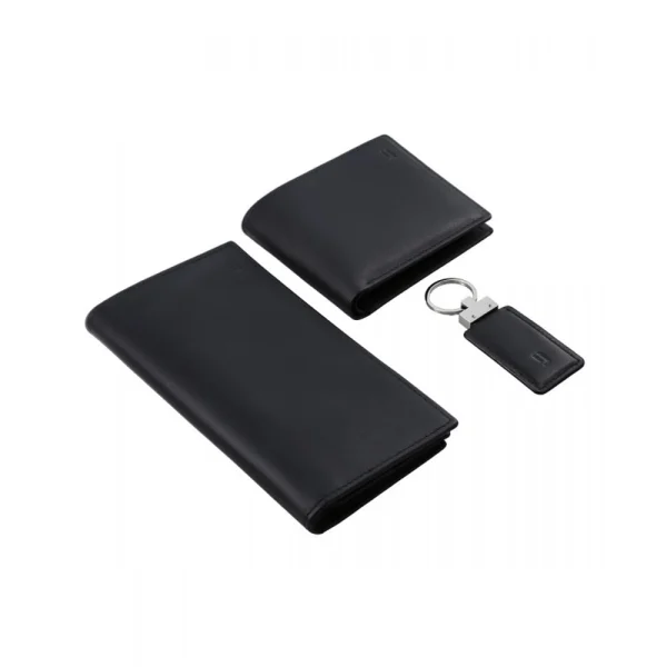 BYFT005005 Jafferjees Genuine Leather Men's Wallet Set The Louvre   Black