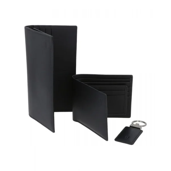 BYFT005005 Jafferjees Genuine Leather Men's Wallet Set The Louvre   Black A
