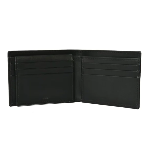 BYFT005007 Jafferjees Genuine Leather Men's Wallet Set Cn Tower   Black D